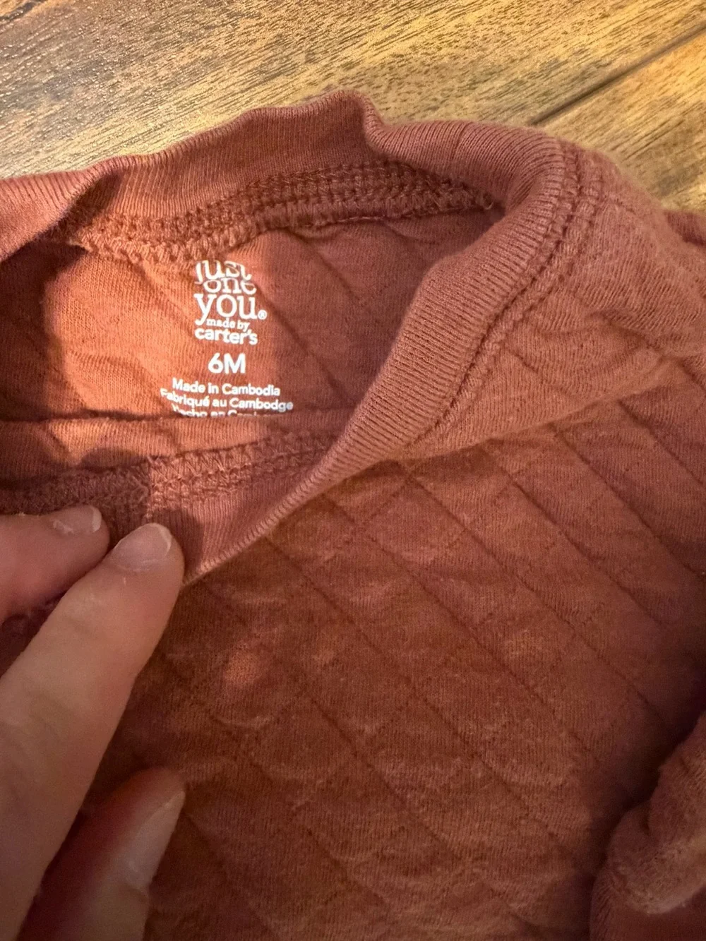 Carter's Rust Quilted Sweatshirt & Jogger Set